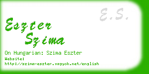 eszter szima business card